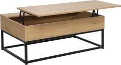 Mobikon Masuta DTD stejar metal negru Livina 100x55x40 cm (0000389190deco) Masa de cafea