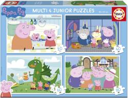 Educa - Puzzle 4v1 Peppa Pig - 1 - 39 piese - puzzlemania - 25,43 лв