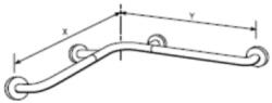 Hatria Autonomy Bara de sustinere in unghi, 67 cm (Y0CT)