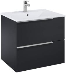 Roca Set mobilier baie (masca si lavoar cu doua sertare) Roca Elegant Plus 61x46xH55 cm, negru mat (A852018532)