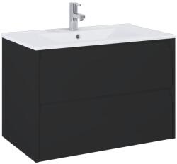 Roca Set mobilier baie (masca si lavoar cu doua sertare) Roca Claudia 81x47xH66 cm, negru mat (A851926532)