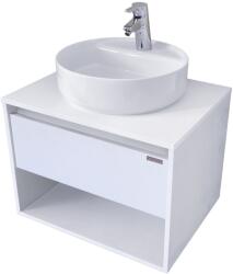 Arthema Modulo Set masca lavoar baie cu blat si sertar, 75x46xH44 cm, finisaj alb (7002F68R-68R/7009CX75-68R)