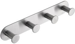 Bemeta Easy Cuier baie rotunjit cu 4 brate, inox mat (163106395)