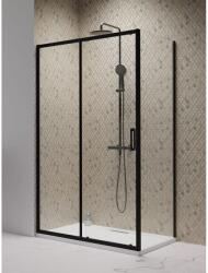 Radaway Cabina dus dreptunghiulara cu usa glisanta Radaway Premium Pro Black KDJ 140x70 cm, profil negru (1015140-54-01L/1016070-54-01)