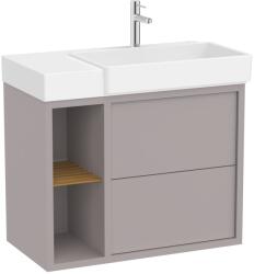 Roca Set mobilier baie (masca si lavoar cu sertar si raft cu polita) Roca Tura 80x43xH60 cm, pe partea stanga, gri (light noble grey) (A852027559)