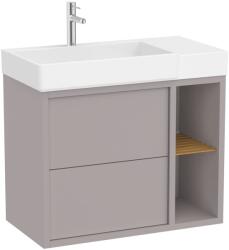Roca Set mobilier baie (masca si lavoar cu sertar si raft cu polita) Roca Tura 80x43xH60 cm, pe partea dreapta, gri (light noble grey) (A852028559)