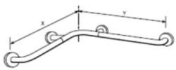 Hatria Autonomy Bara de sustinere in unghi, 77 cm (Y0CU)