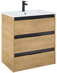 Roca Set mobilier baie (masca si lavoar cu trei sertare) Roca Alpine 70x46xH74 cm, bej (light oak) (A852016464)