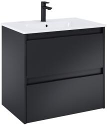 Roca Set mobilier baie (masca si lavoar cu doua sertare) Roca Alpine 70x46xH57 cm, negru mat (A852013532)