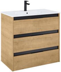 Roca Set mobilier baie (masca si lavoar cu trei sertare) Roca Alpine 80x46xH74 cm, bej (light oak) (A852017464)