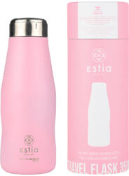 Estia Home Art Sticlă De Călătorie Save The Aegean Reciclabil Termos Din Oțel Inoxidabil Fără BPA 350ml Roz Blossom 01-22310 (01-22310)