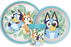 Stor Bluey Leaves csúszásmentes étkészlet, micro műanyag szett JVL66683 (JVL66683)