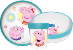 Stor Peppa malac Core csúszásmentes étkészlet, micro műanyag szett JVL66679 (JVL66679)