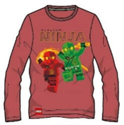 Fashion UK Lego Ninjago Be Ninja Red gyerek hosszú ujjú póló, felső 4 év / 104 cm 85FKC68189B4 (85FKC68189B4)