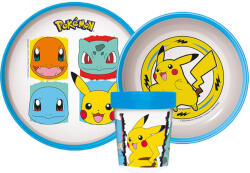 Stor Pokémon csúszásmentes étkészlet, micro műanyag szett JVL66680 (JVL66680)