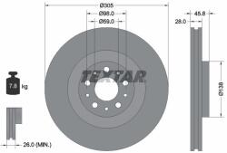 TEXTAR Disc frana TEXTAR 92237600 (92237600) - fixbox