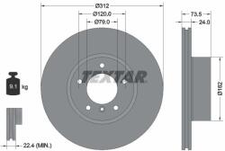 TEXTAR Disc frana TEXTAR PRO 92176103 (92176103)