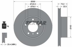 TEXTAR Disc frana TEXTAR 92238503 (92238503)