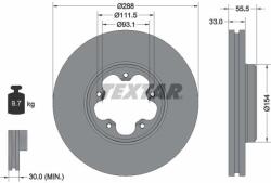 TEXTAR Disc frana TEXTAR 93260600 (93260600) - fixbox