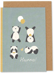 ava&yves - Üdvözlőkártya - Panda-hurra (mentacukor)