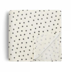 Mushie Muszlin pólya - fekete virág