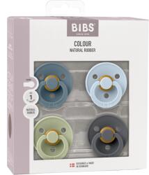 BIBS Colour - páva/zsálya/pasztellkék/grafit (4 db)