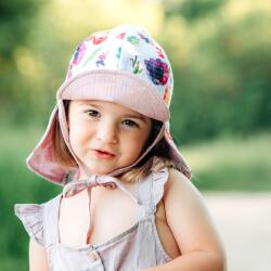 Pippadu Kifordítható muszlin napsapka - csupavirág/rózsa