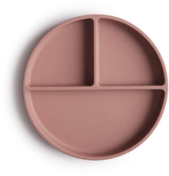 mushie Csúszásmentes lapostányér - vintage mályva