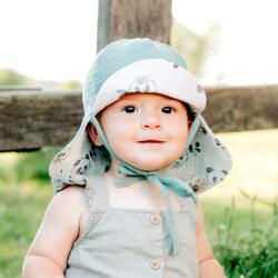 Pippadu Kifordítható muszlin napsapka - panda/menta