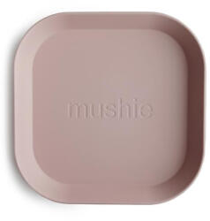 mushie Négyzetes lapostányér - púderrózsaszín
