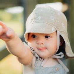 Pippadu Kifordítható muszlin napsapka - madárka/bézs