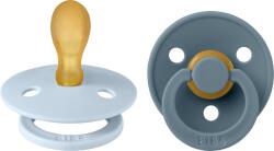 BIBS Colour szimmetrikus cumifejjel - pasztellkék/páva (2 db)