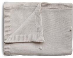 mushie Kötött takaró - pöttyös krémfehér