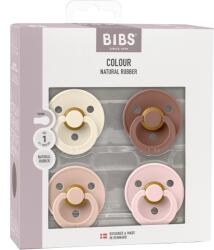BIBS Colour - krémfehér/púderrózsaszín/mackó/cseresznyevirág (4 db)