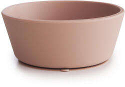 mushie Csúszásmentes mélytányér - púderrózsaszín