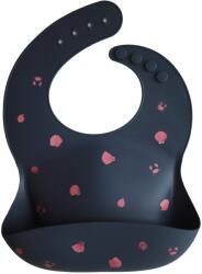 mushie Hajlékony szilikon előke - kagylók (sötét)