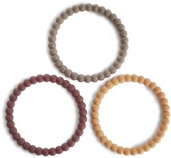 mushie Gyöngy rágóka - bordó-körömvirág-khaki