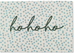 ava&yves - Karácsonyi képeslap - Hohoho (türkiz/pöttyös)