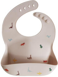 mushie Hajlékony szilikon előke - dinók