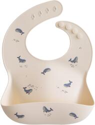 mushie Hajlékony szilikon előke - bálna