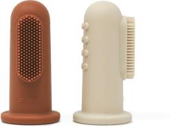 Mushie Ujjra húzható fogkefe - agyag és homok