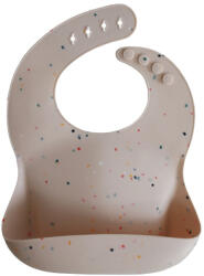 mushie Hajlékony szilikon előke - vanília konfetti