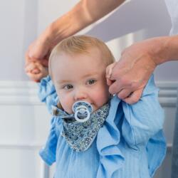 BIBS x LIBERTY muszlin nyálkendő Kamilla - pasztellkék