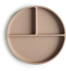 mushie Csúszásmentes lapostányér - bézs