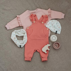 Pippadu Gyerek pulóver fodorral - púderrózsaszín