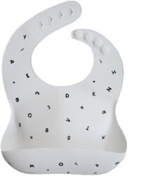 mushie Hajlékony szilikon előke - betűvető