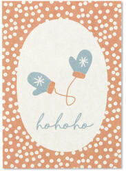 ava&yves - Karácsonyi képeslap - Hohoho (kesztyűs/pöttyös)