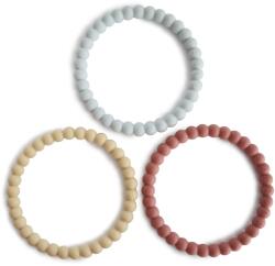 mushie Gyöngy rágóka - bársony-terrakotta-téli zöld