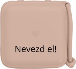 BIBS Névre szóló BIBS cumitartó - púderrózsaszín