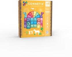Connetix mágneses építőjáték (csillám) - Castle Pack (48 db)
